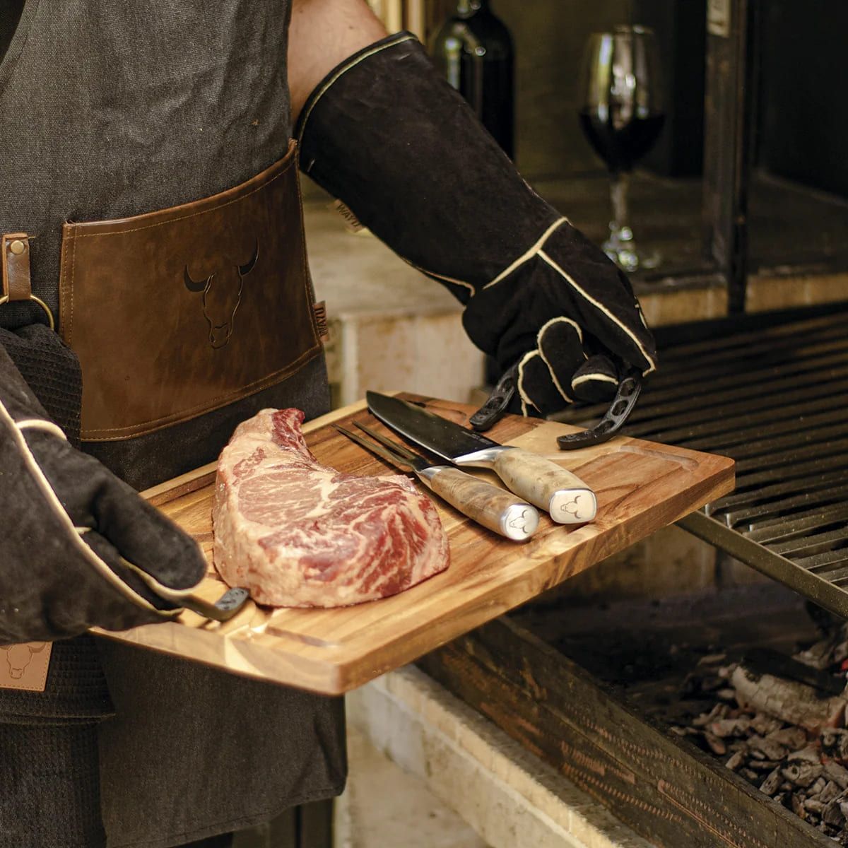 WAYU - Tabla Para Picar Mediana Wayu Diseño Herradura 45cm Asado