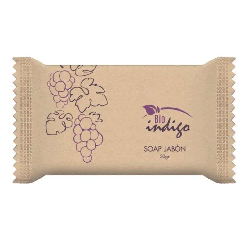 INDIGO DE PAPEL - Jabón Hotel 100 Unidades 20grs Uva Biodegradable Marca Indigo