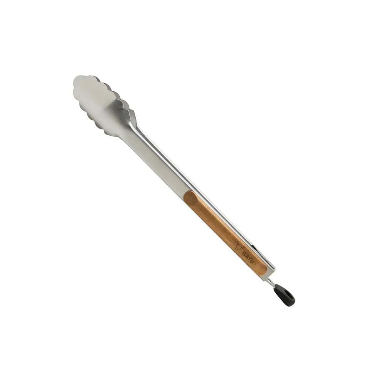 WAYU - Pinzas Wayu 34cm BBQ Master para Asado Mango Madera Acero