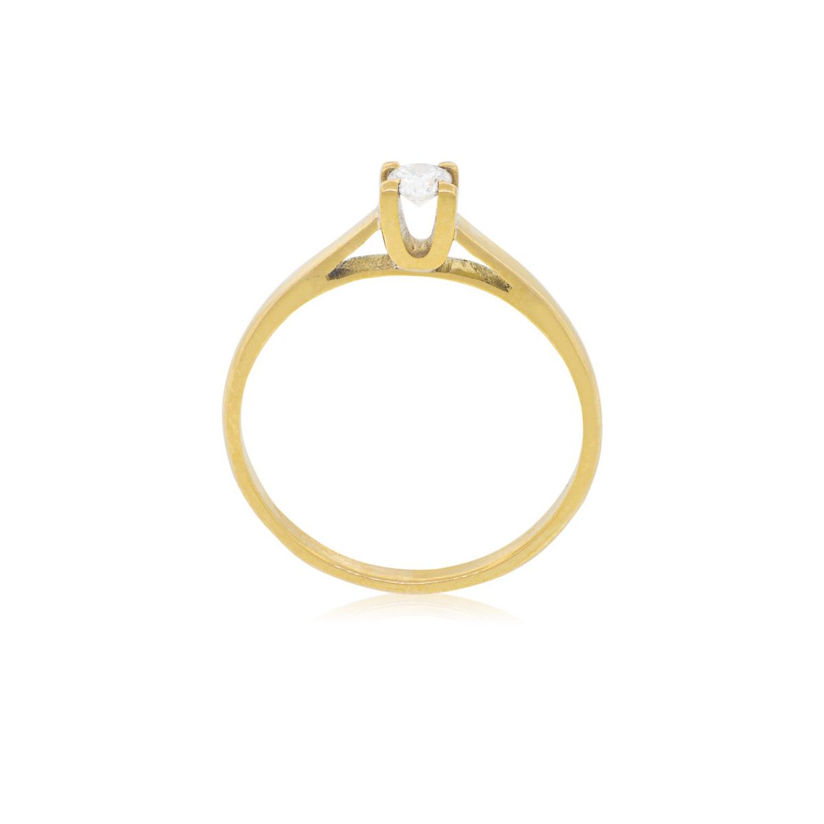 JB JOYAS BARON - Anillo Compromiso Oro Amarillo 18kt Nápoles 1x14pts Diamante