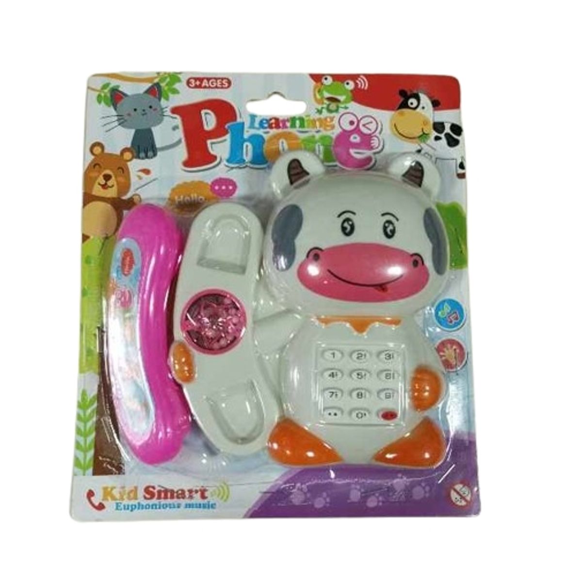 GENERICO - Juguete telefono vaca con sonido + pilas