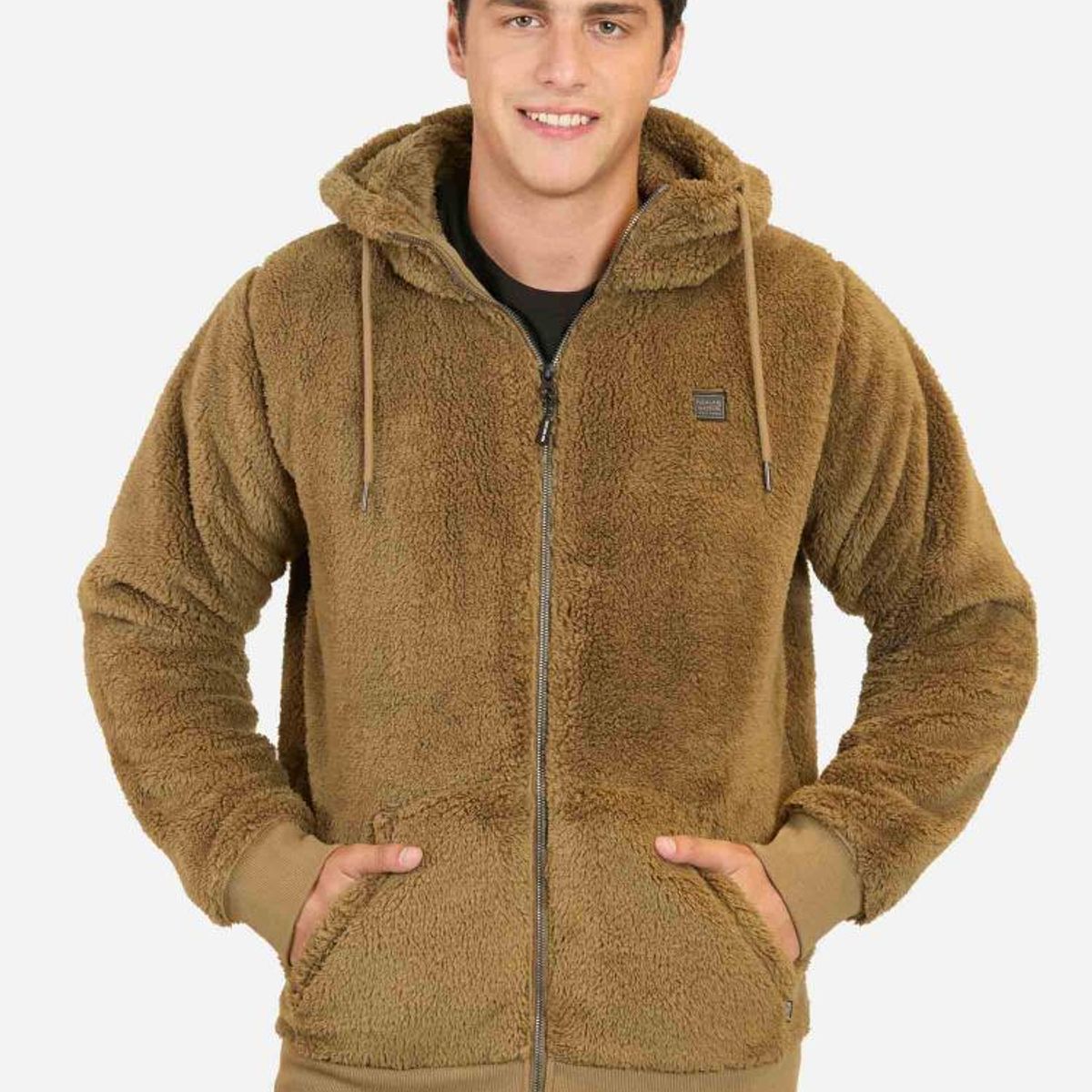 MAUI AND SONS - Poleron Classic Sherpa Khaki Maui And Sons