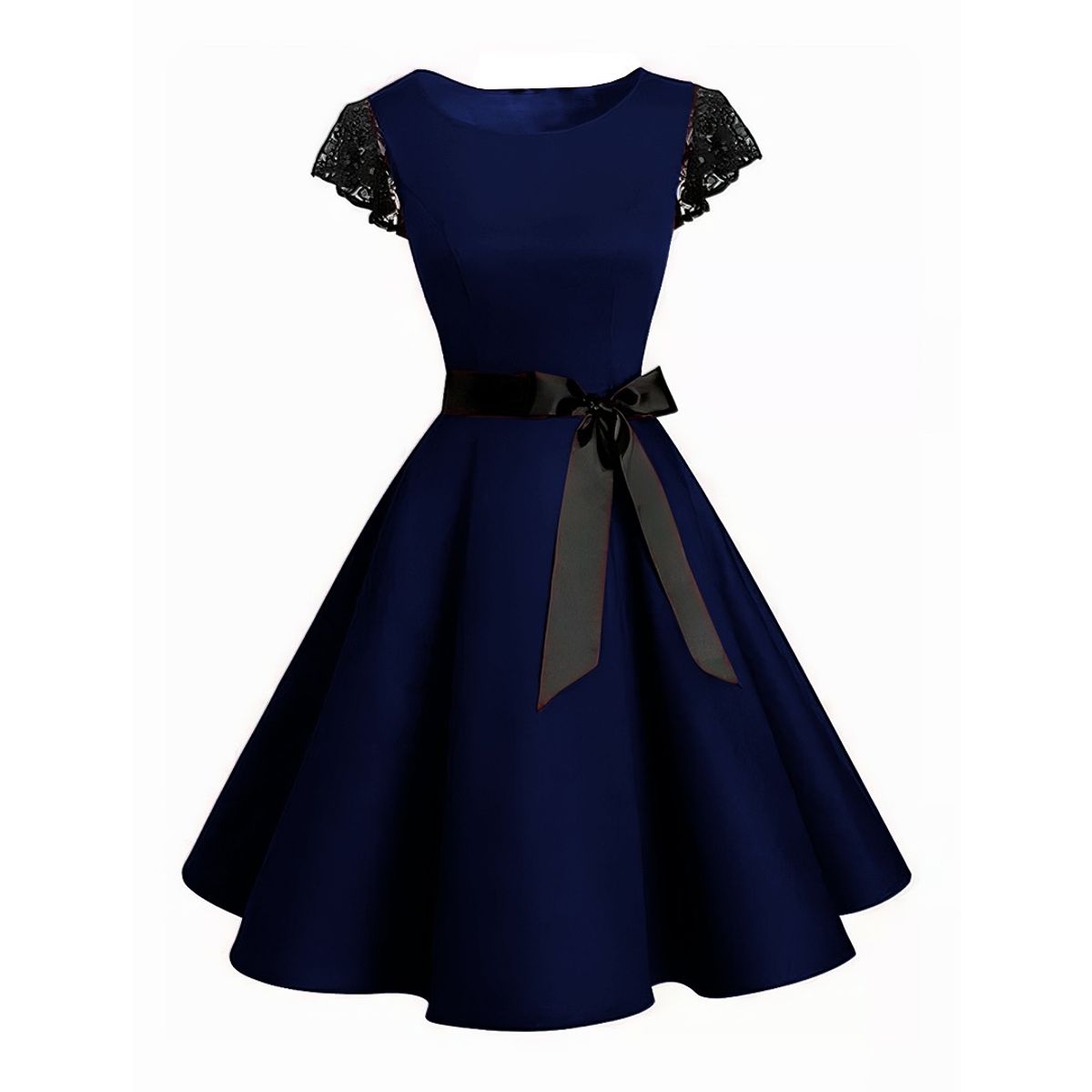 GENERICO - VESTIDO DE FIESTA ACAMPANADO IDEAL PARA FIESTA COCTEL BODA GALA