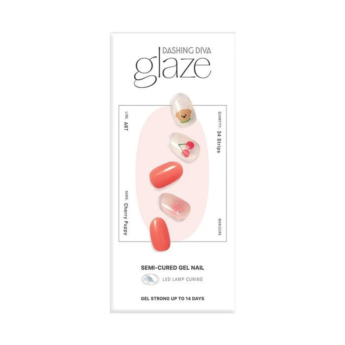DASHING DIVA - Glaze Semi-Cured Gel Nail: ZMA420N Cherry Puppy