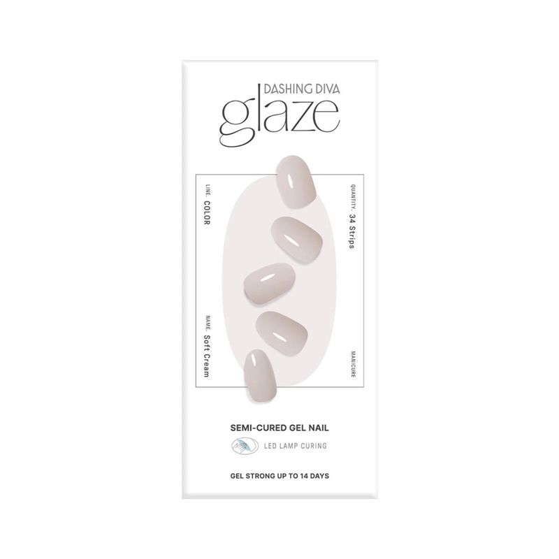 DASHING DIVA - Glaze Semi-Cured Gel Nail: ZMC231N Soft Cream