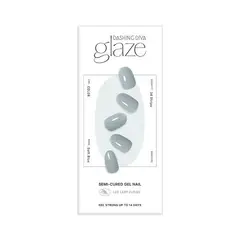 DASHING DIVA - Glaze Semi-Cured Gel Nail: ZMC232N Soft Blue