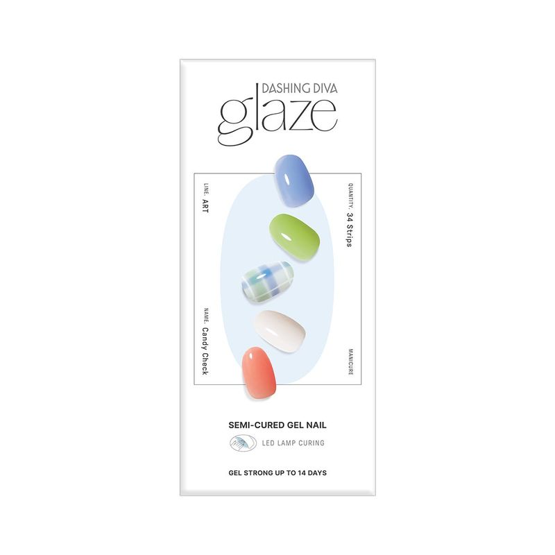 DASHING DIVA - Glaze Semi-Cured Gel Nail: ZMA423N Candy Check