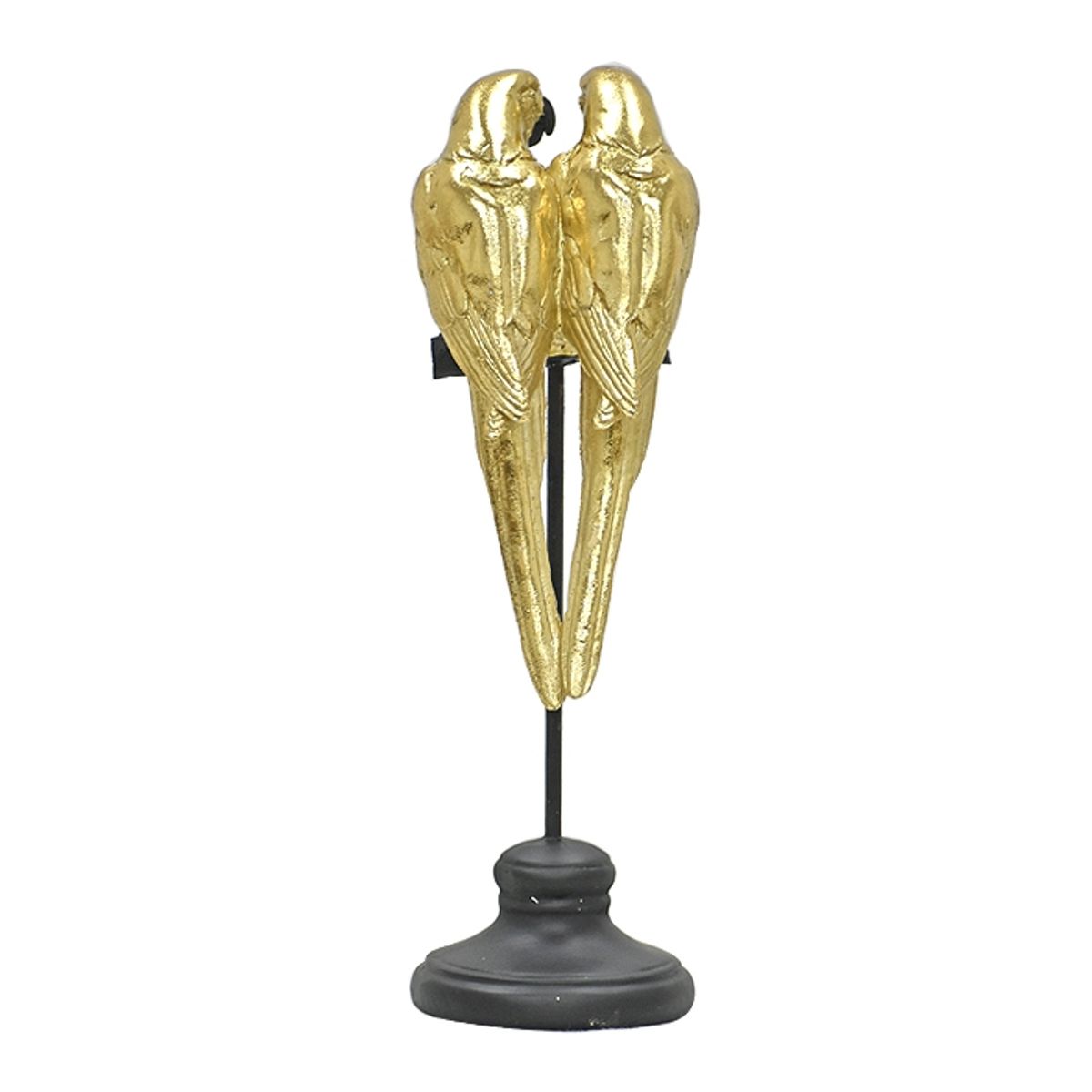 MSA MUEBLES SANTA ANA - Figura Pareja de Loros Dorado