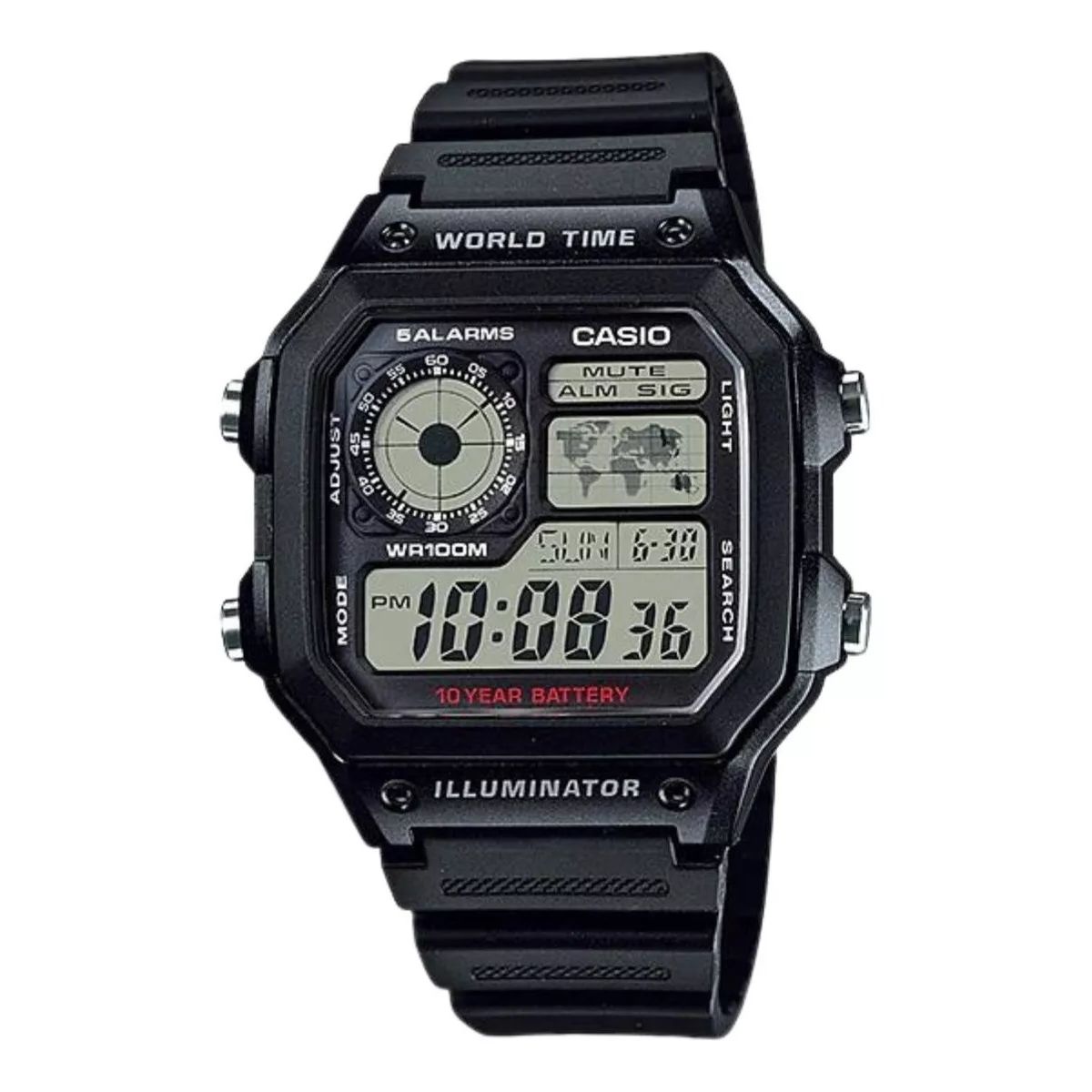 CASIO - Reloj De Pulsera Casio Ae-1200wh-1bvdf Negro Para Hombre