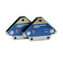 GENERICO - Set 2 Escuadras Magnéticas Soldar Ángulos 45° 90° 135° 28lbs