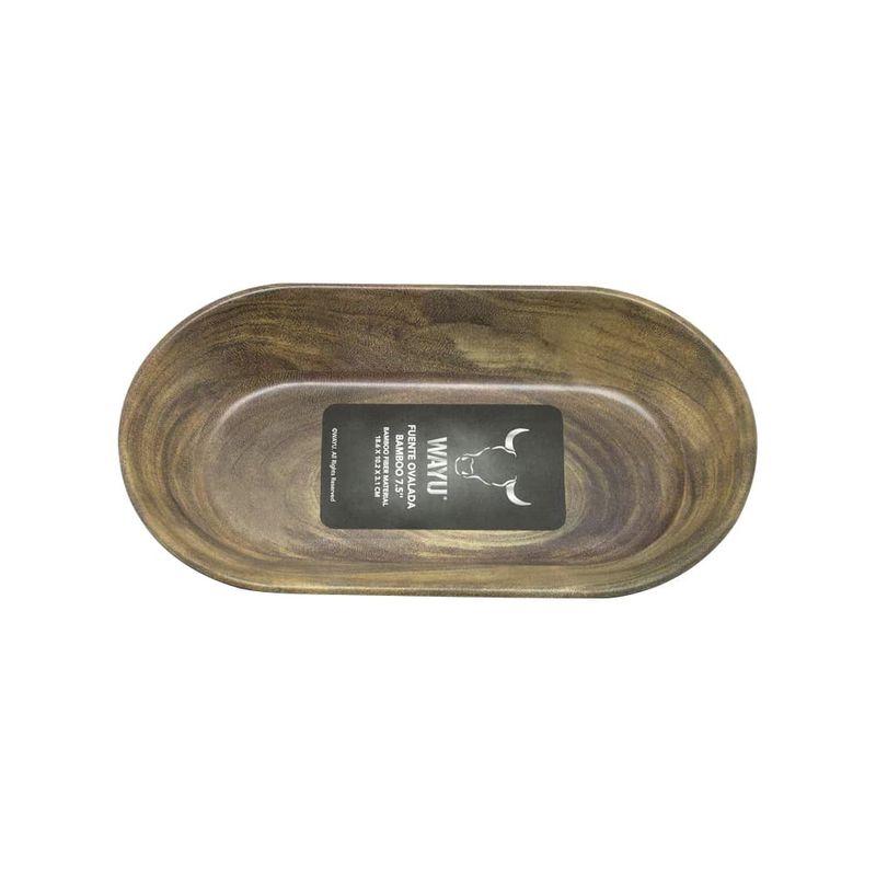 WAYU - Fuente Ovalada Wayu Bamboo Filber Pequeño 18x10cm Comidas