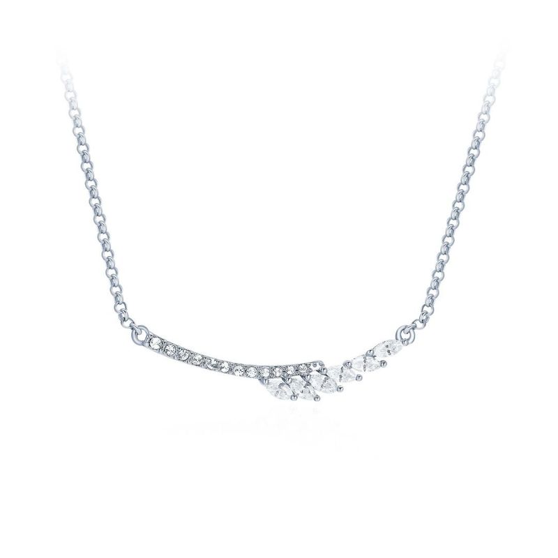 BLOOM CRYSTAL - Collar Laeta Cesar con Swarovski Crystals en Rodio plateado