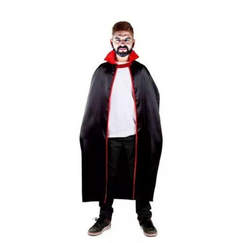 GENERICO - Capa De Vampiro Cuello Rojo Accesorio Para Disfraz Adulto