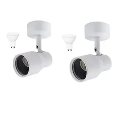WANT - PACK X 2 Foco Aplique Dirigible Porta Ampolleta Gu10 Incluida