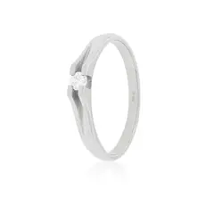 JB JOYAS BARON - Anillo Compromiso Platino 950 Milán 1x12ptos Diamante