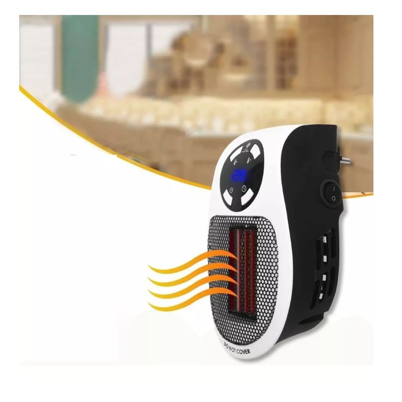GENERICO - Mini Calentador Portátil Eléctrico Pared 400w Control Remoto