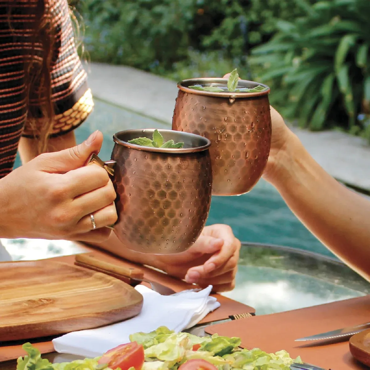 WAYU - Copper Mug Set Acero Inoxidable Capa De Cobre Wayu