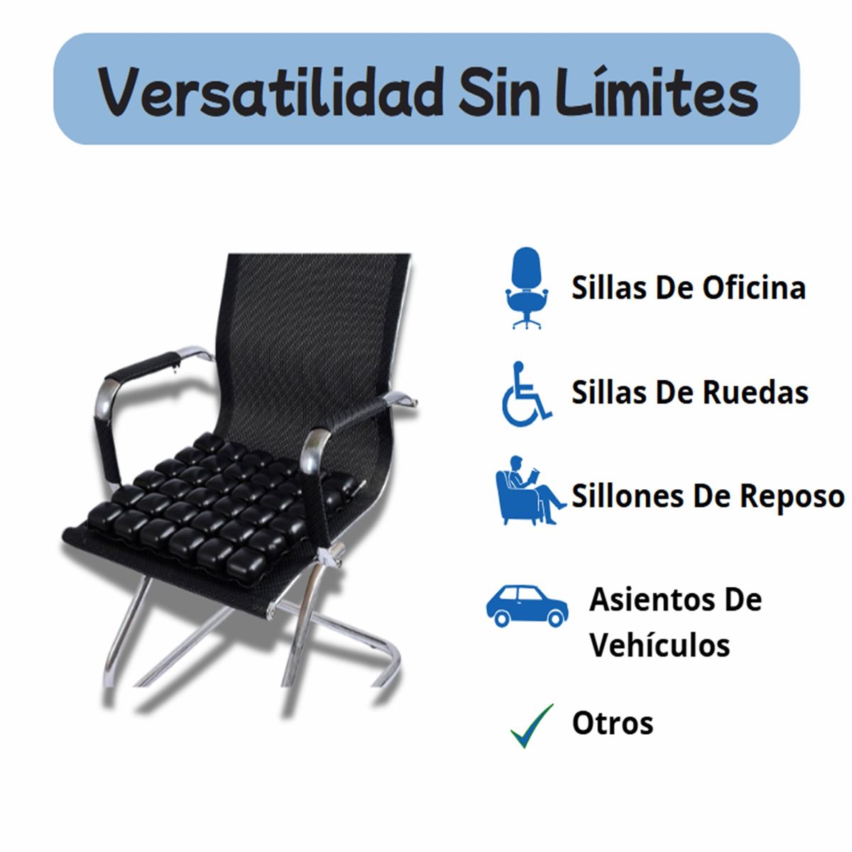 ONEDER - Cojin Antiescaras Celdas De Aire Incluye Funda