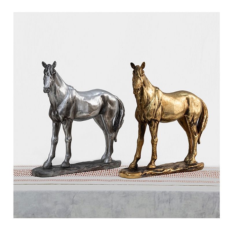 GENERICO - Figura Poli Caballo Oro 34 Cm.