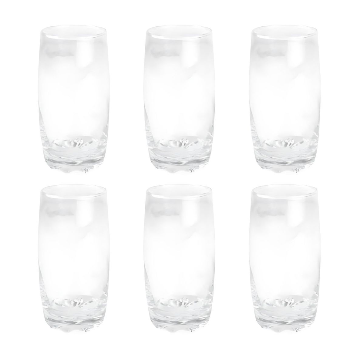 CRISTAR - Set 6 Vasos Altos Modelo Napoles 390mL Jugos Tragos Bebida