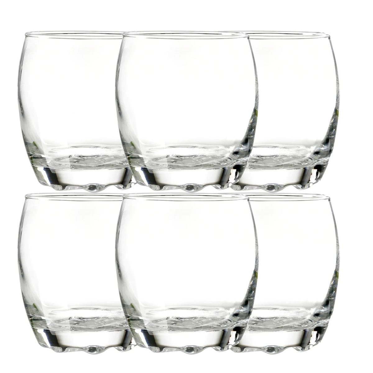 CRISTAR - Set 6 Vasos Bajos Modelo Napoles 290mL Jugos Tragos Bebida