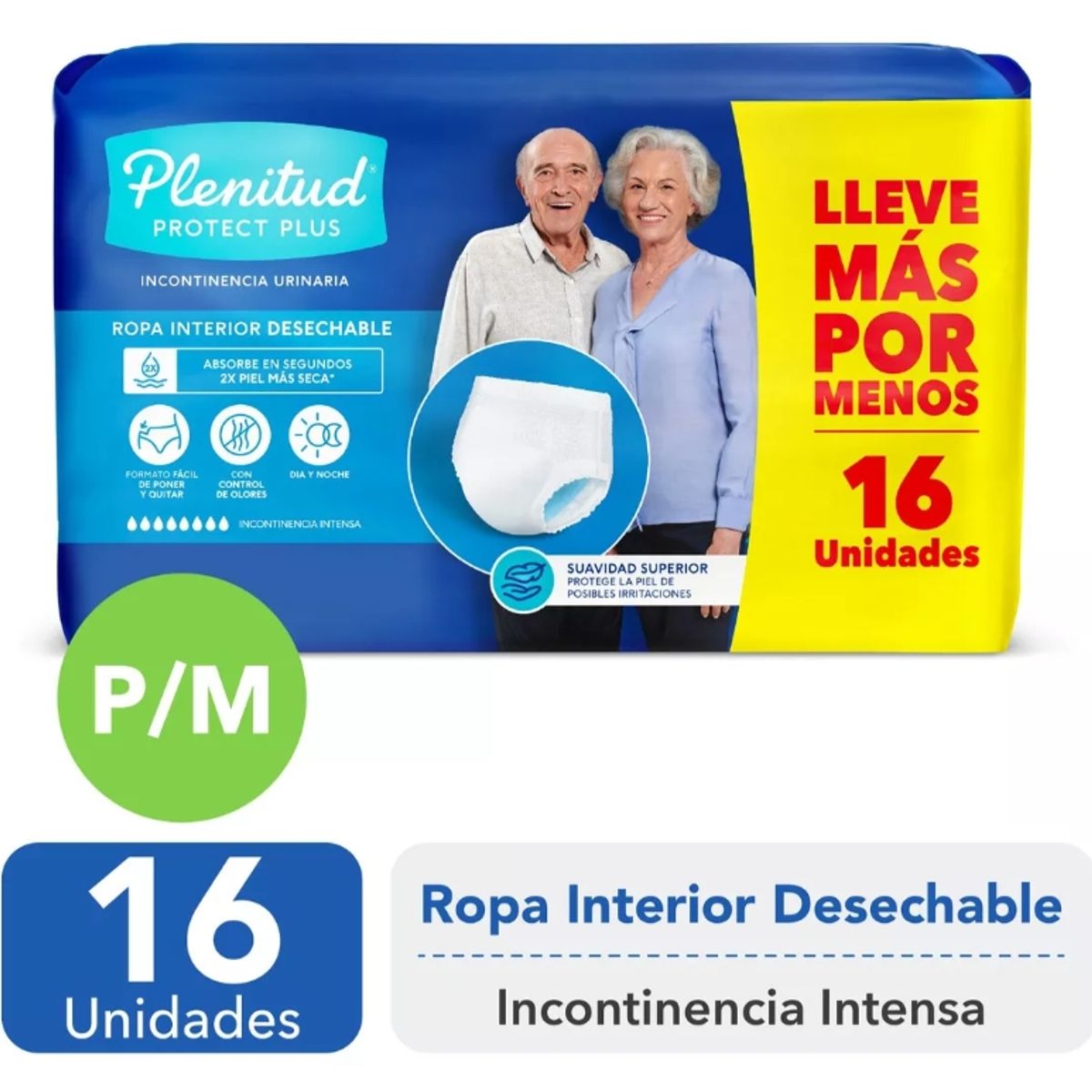 PLENITUD - Pañales Plenitud Ropin 16 Und Tipo Calzon Talla P/M