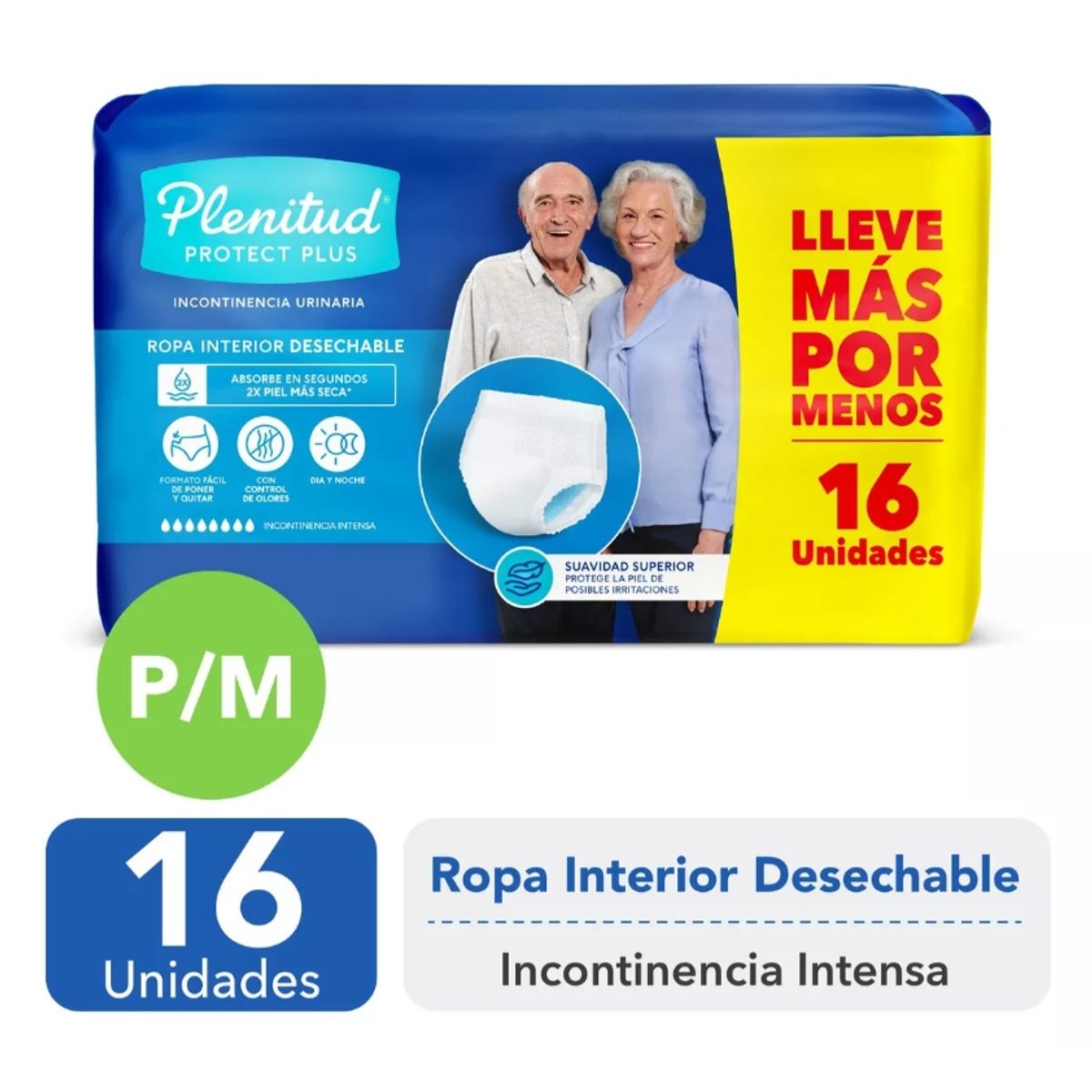 PLENITUD - Pañales Plenitud Ropin 16 Und Tipo Calzon Talla P/M