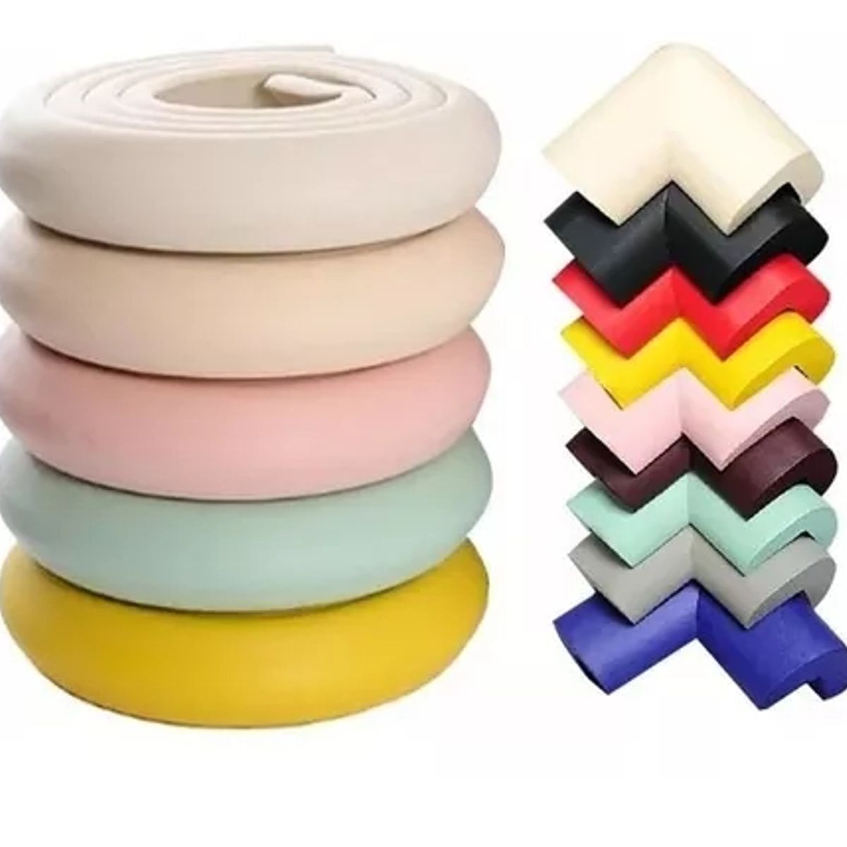 GENERICO - Kit Seguridad Protectores De Esquinas + Rollos Esquineros 2m