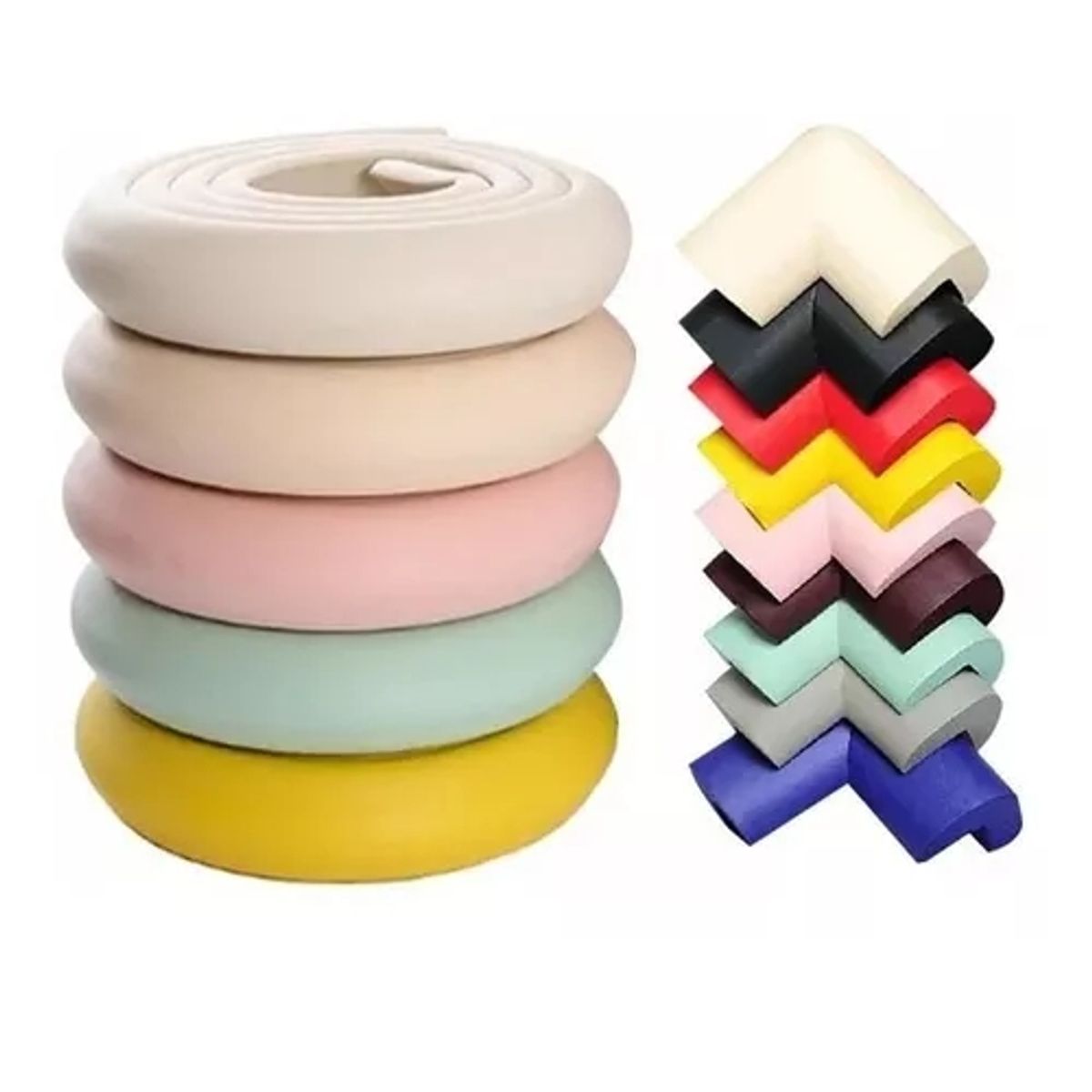 GENERICO - Kit Seguridad Protectores De Esquinas + Rollos Esquineros 2m