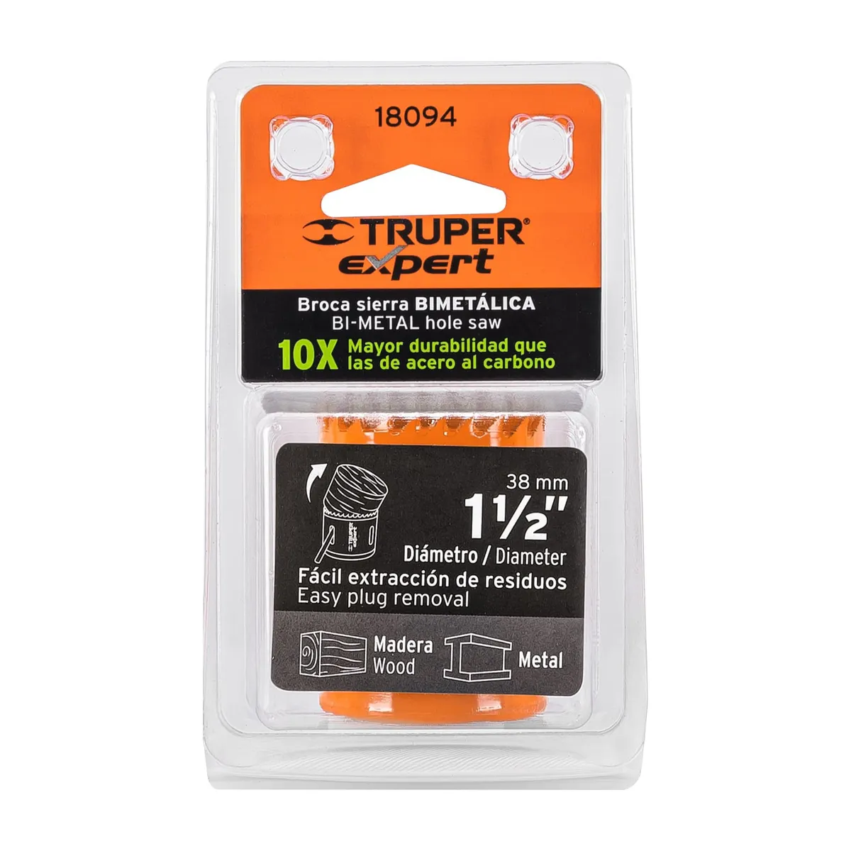 TRUPER - Sierra Copa Bimetal 1-12 PuLG 38 Mm Expert