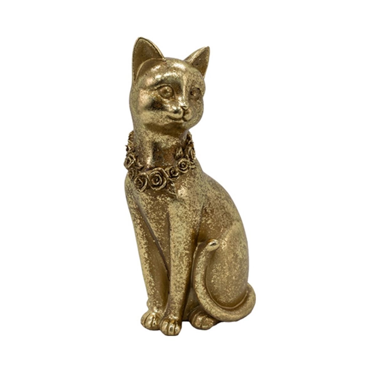 MSA MUEBLES SANTA ANA - Figura Gatita Collar de Flores