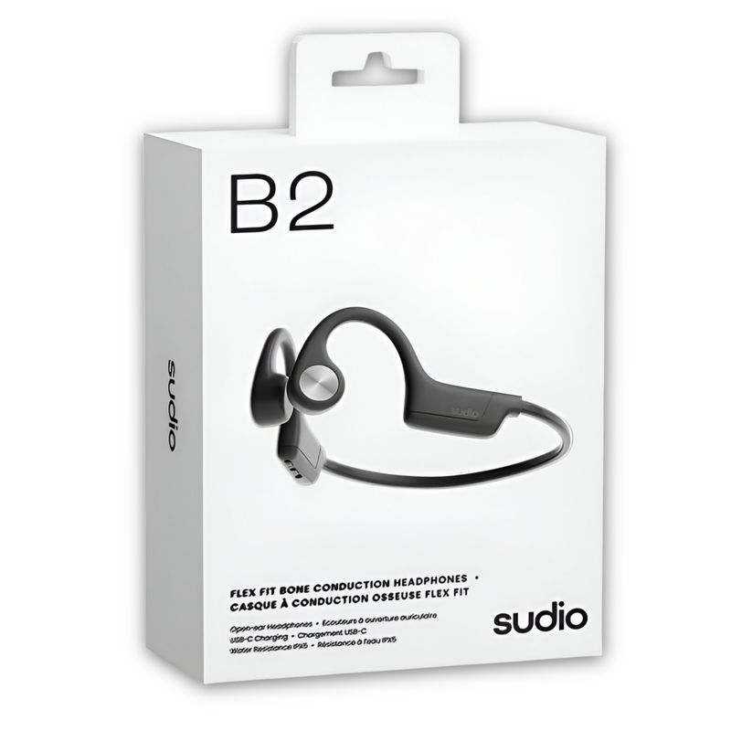 SUDIO - Audífonos Premium Sudio B2 Conducción Osea Bluetooth Black - Negro