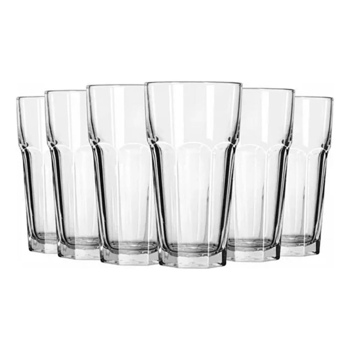 CRISTAR - Set 6 Vasos Cooler Modelo Lisboa Tragos 468mL Tragos Agua