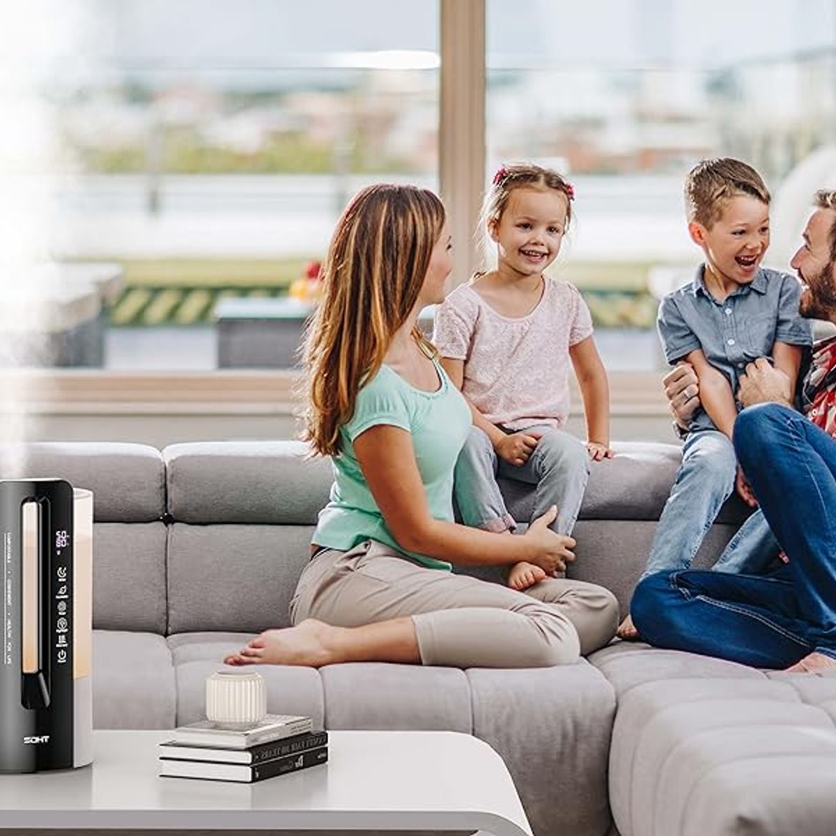 GENERICO - Humidificador Difusor Aroma Eluxus 4L Vapor Frio y Caliente Luz UV