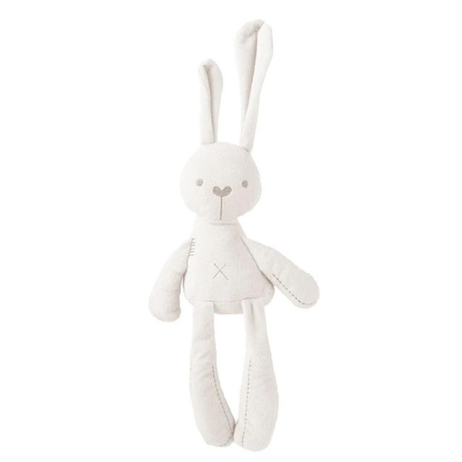 BABY - Suave conejo de peluche de apego para bebé de 43CM Blanco