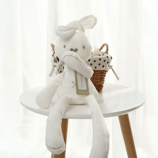 BABY - Suave conejo de peluche de apego para bebé de 43CM Blanco