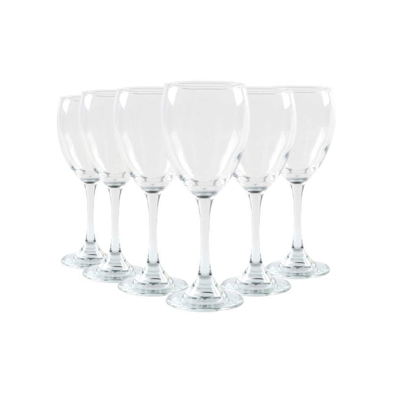 CRISTAR - Pack Display 6 Copas para Vino Tinto 300 ml Modelo Versalles