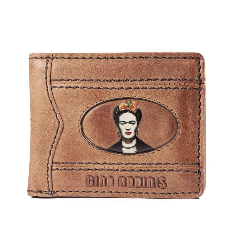 GINO RODINIS - Billetera de Cuero para Hombre Coco 992.1 Frida Kahlo