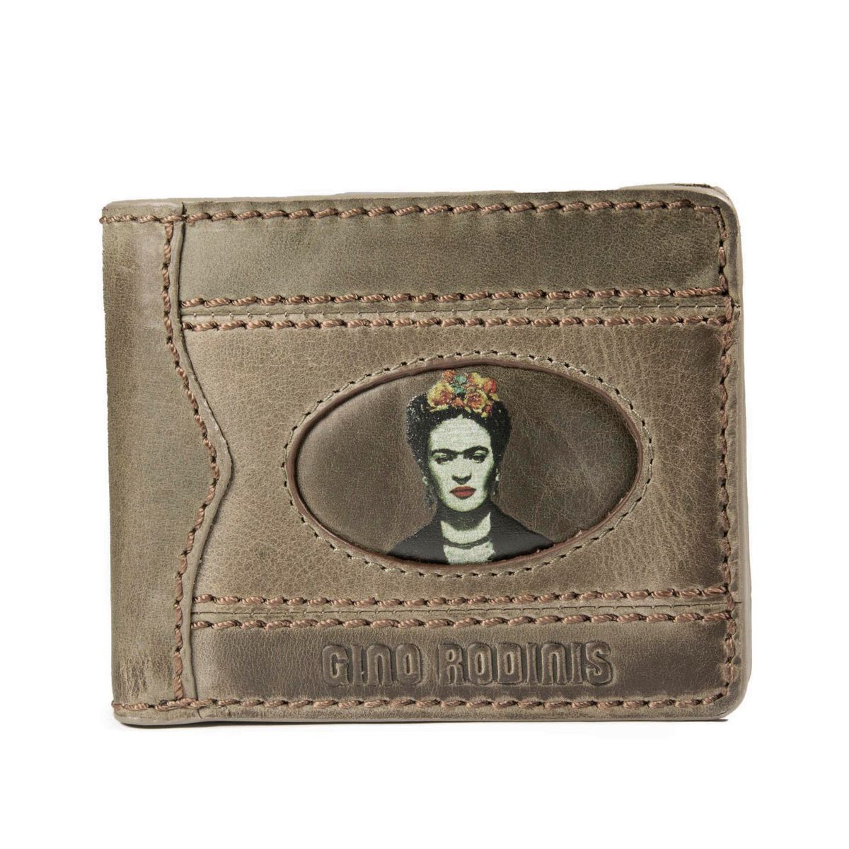 GINO RODINIS - Billetera de Cuero para Hombre Coco 992.1 Frida Kahlo