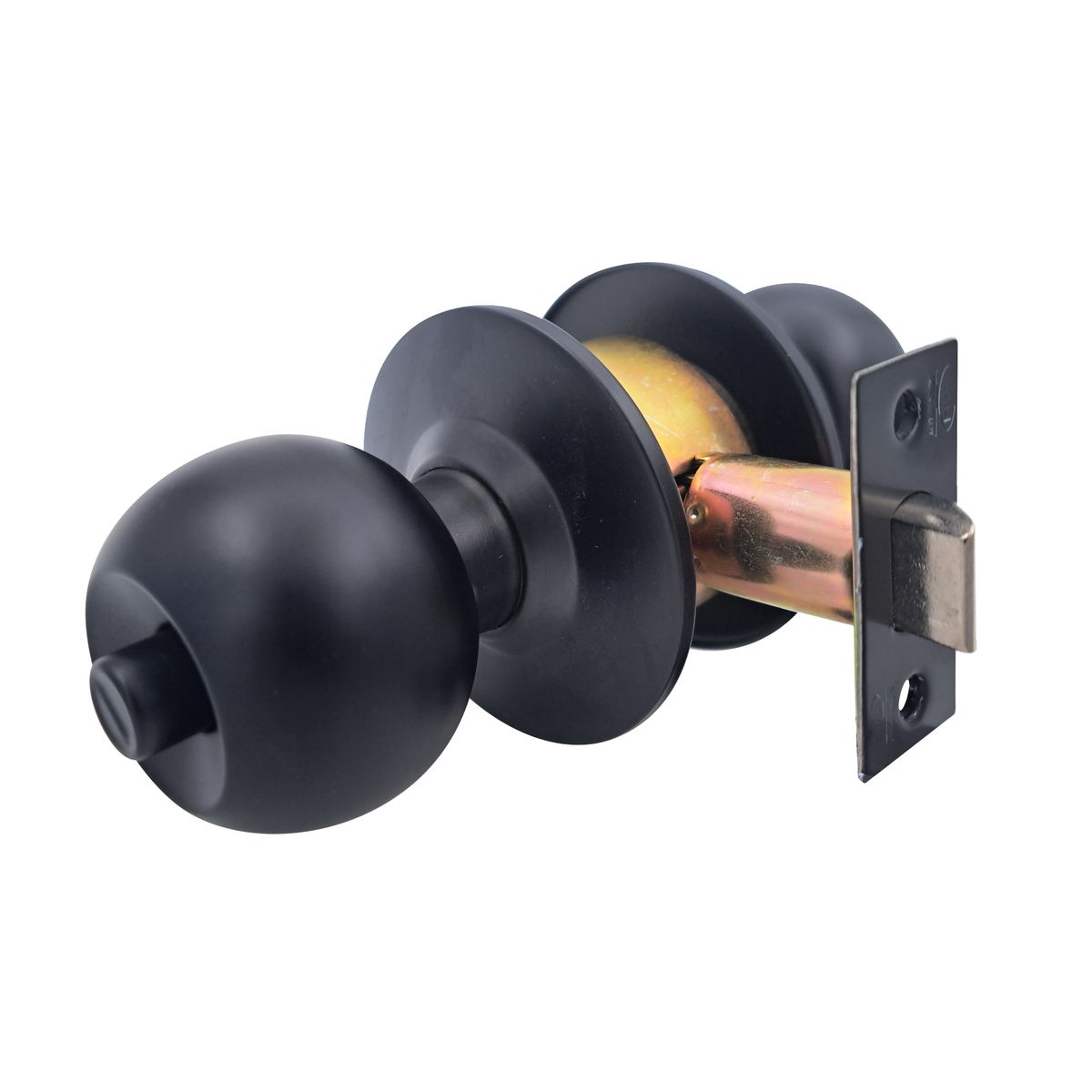 POLI - Cerradura Cilíndrica POLI Sfera Baño/Dormitorio Negro