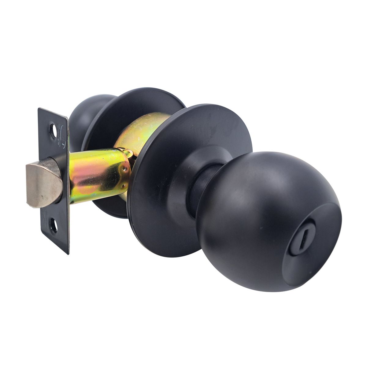 POLI - Cerradura Cilíndrica POLI Sfera Baño/Dormitorio Negro