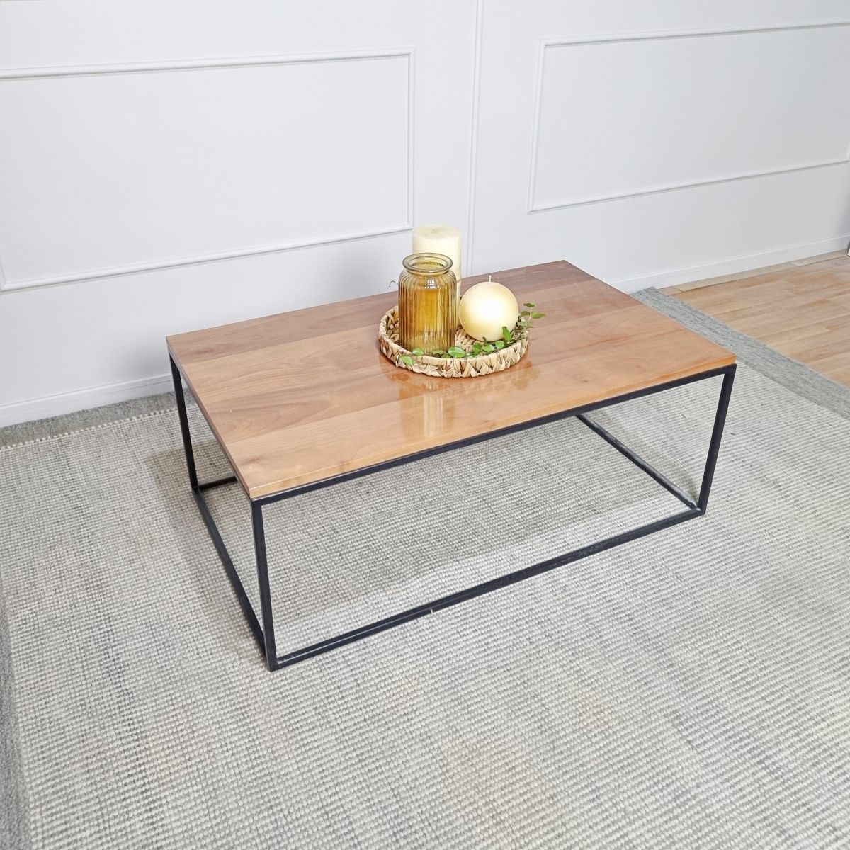 GENERICO - Mesa de Centro MCF17 Roble base negra