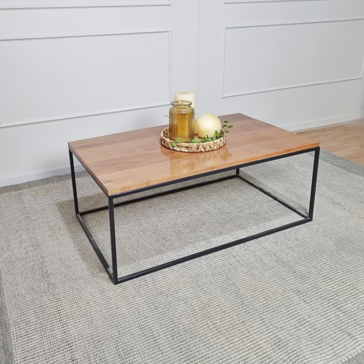 GENERICO - Mesa de Centro MCF17 Roble base negra