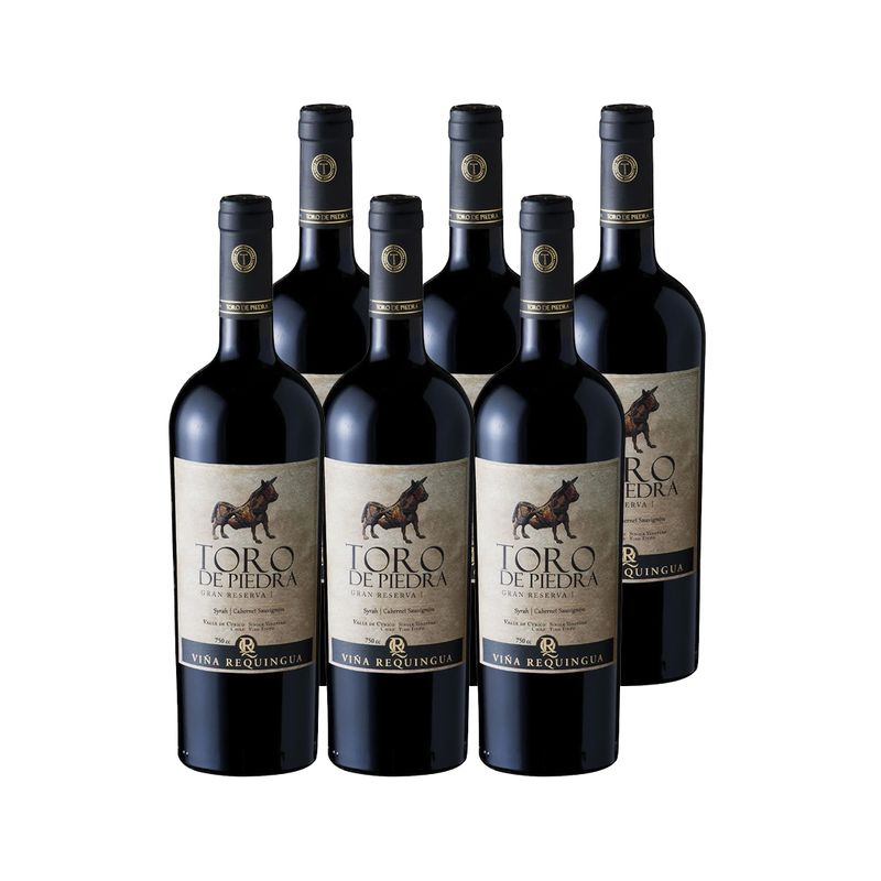 TORO DE PIEDRA - 6x Vino Toro de Piedra Gran Reserva Ensamblaje 750cc