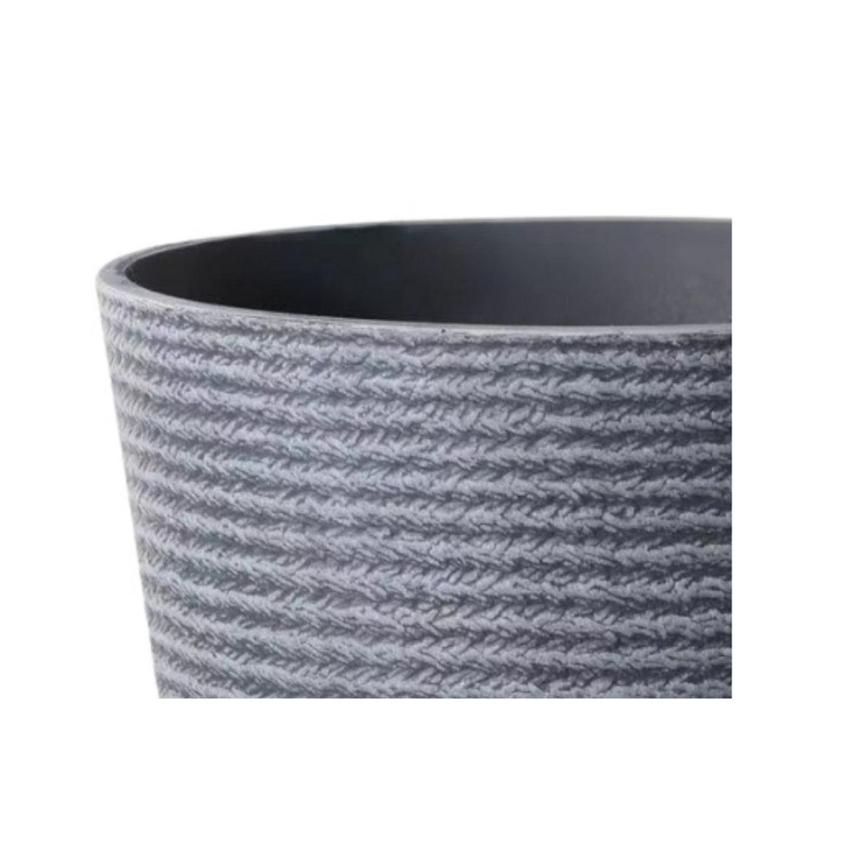 MOBII - Macetero Grande. Simil Piedra. 42X42X42 Cm. Gris