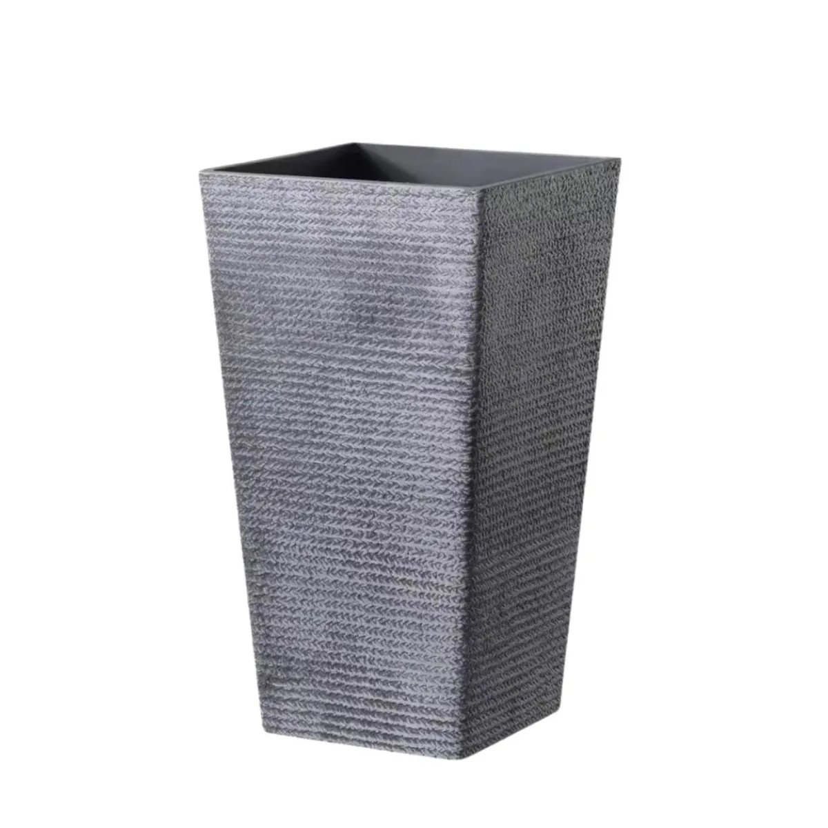 MOBII - Macetero Grande. Simil Piedra. 54X30X30 Cm. Gris