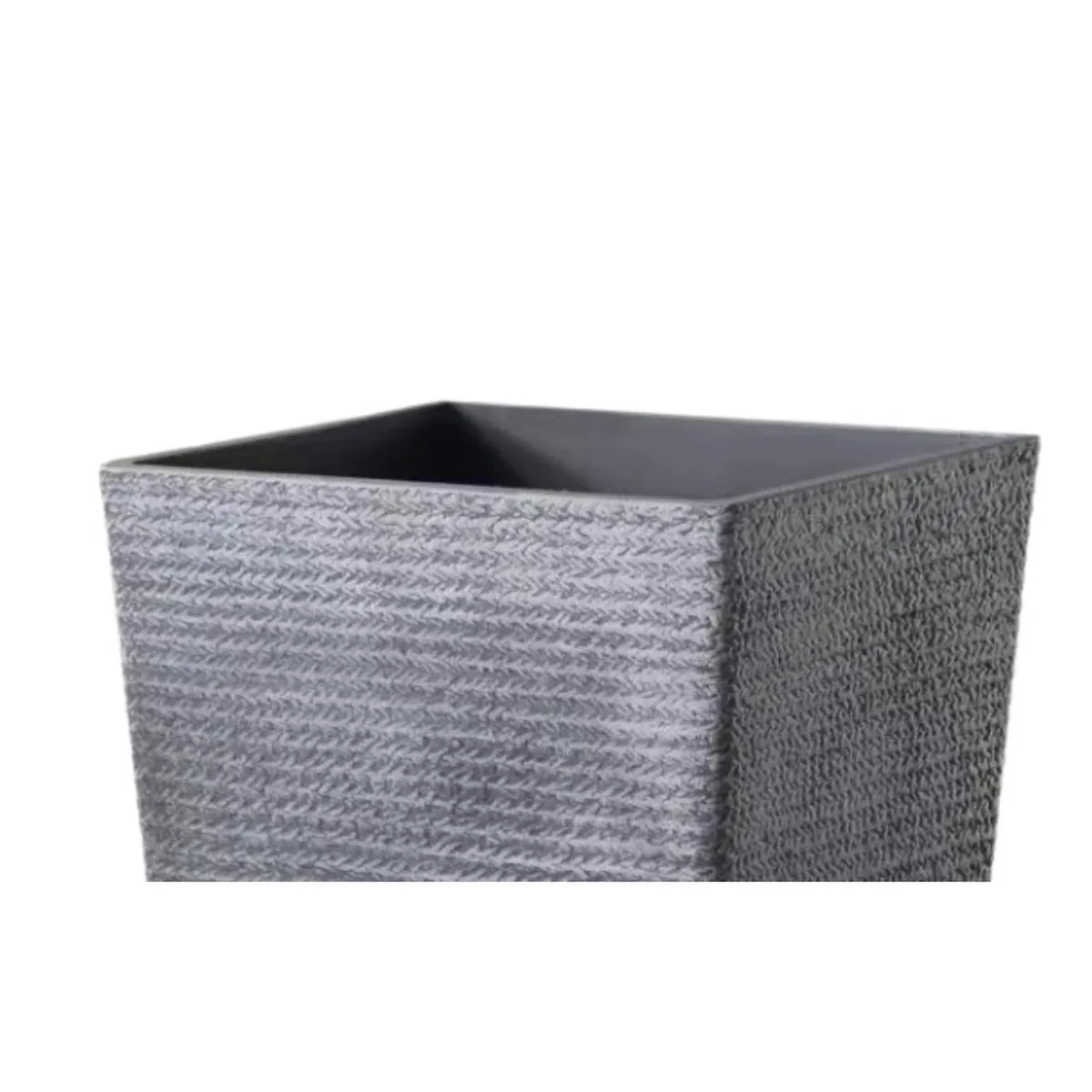 MOBII - Macetero Grande. Simil Piedra. 54X30X30 Cm. Gris