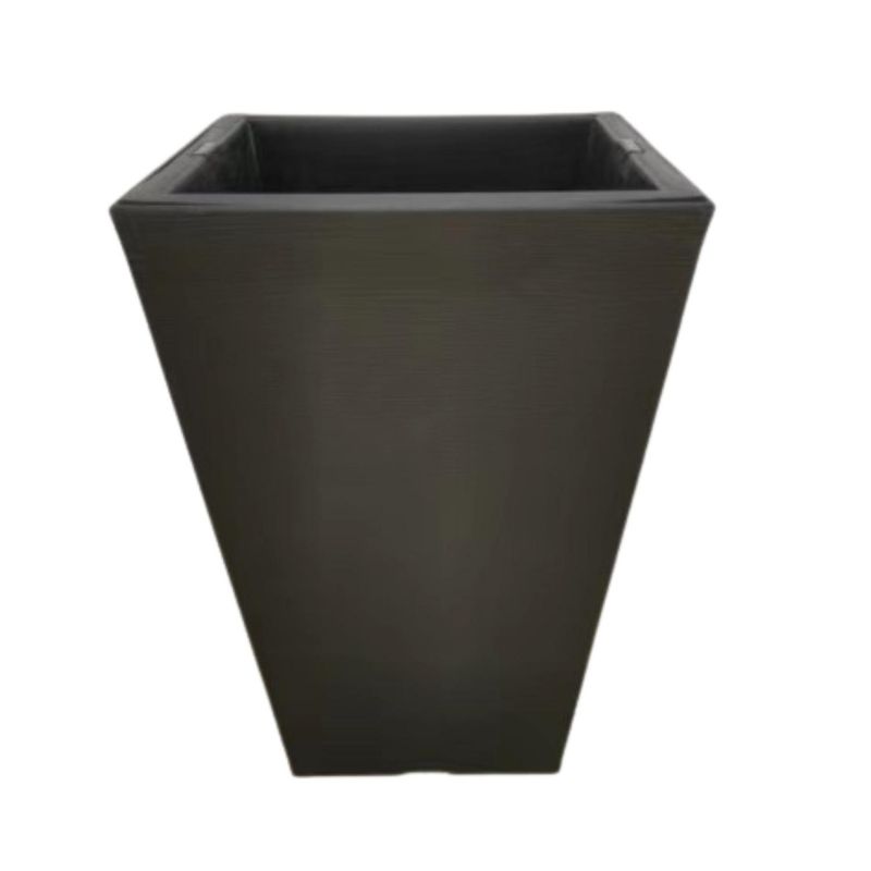 MOBII - Macetero Grande Plastico Resistete Simil Piedra 70X35X35 Cm