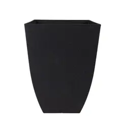 MOBII - Macetero Grande. Simil Piedra. 37x35x35 cm. Negro