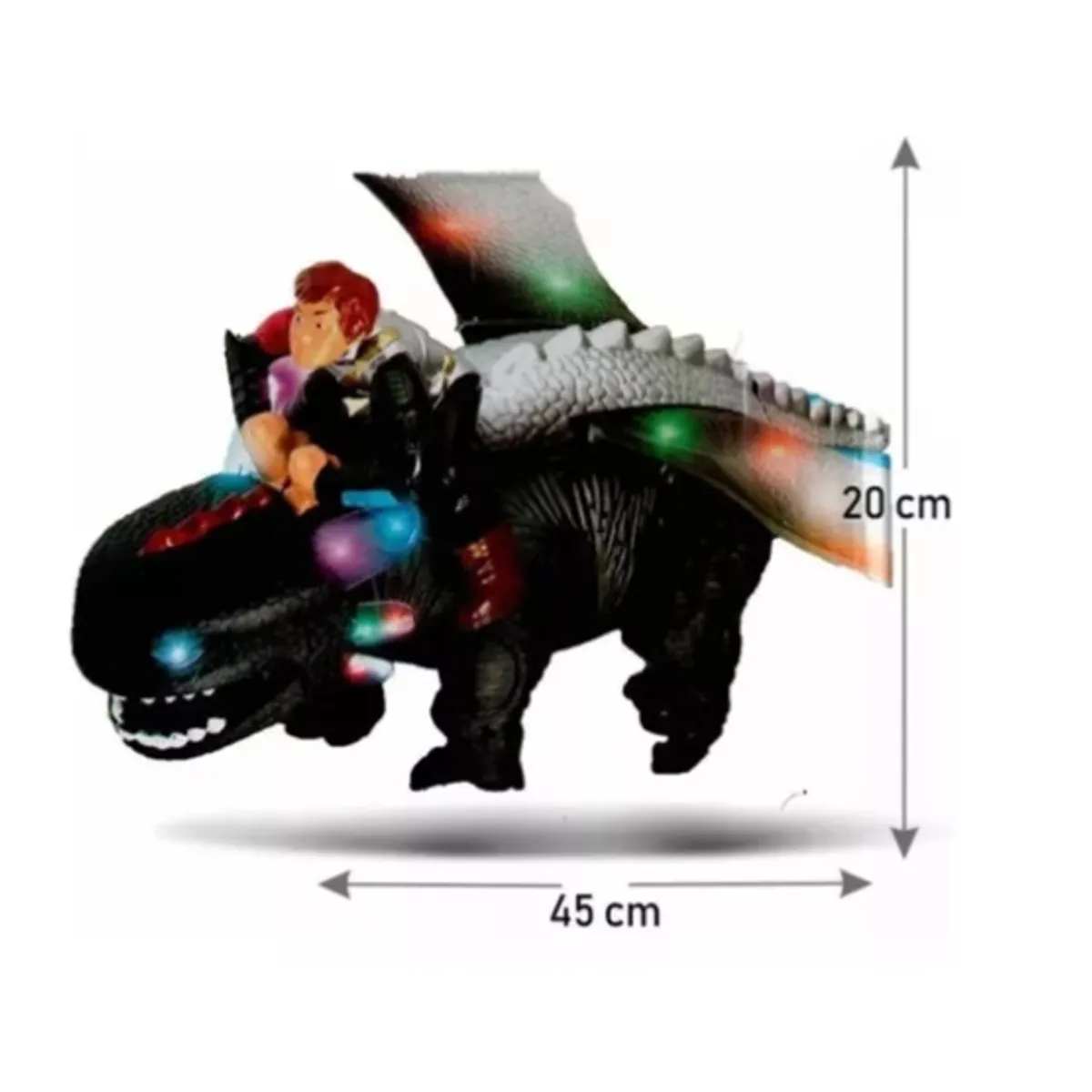 GENERICO - Juguete Dragon Chimuelo Con Sonido Y Luces Niños